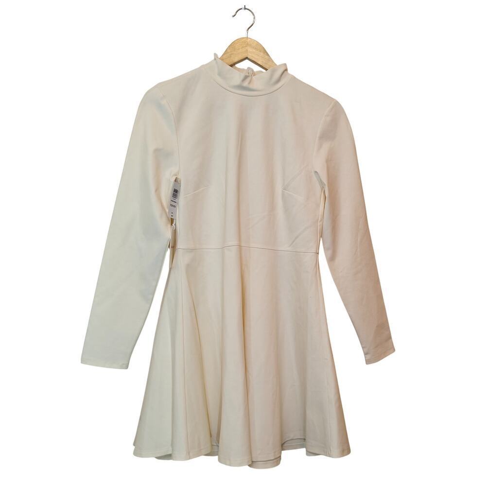 Sunday Best Freedance Mock Neck Mini Dress NWT L Vintage White Aritzia - Picture 2 of 5